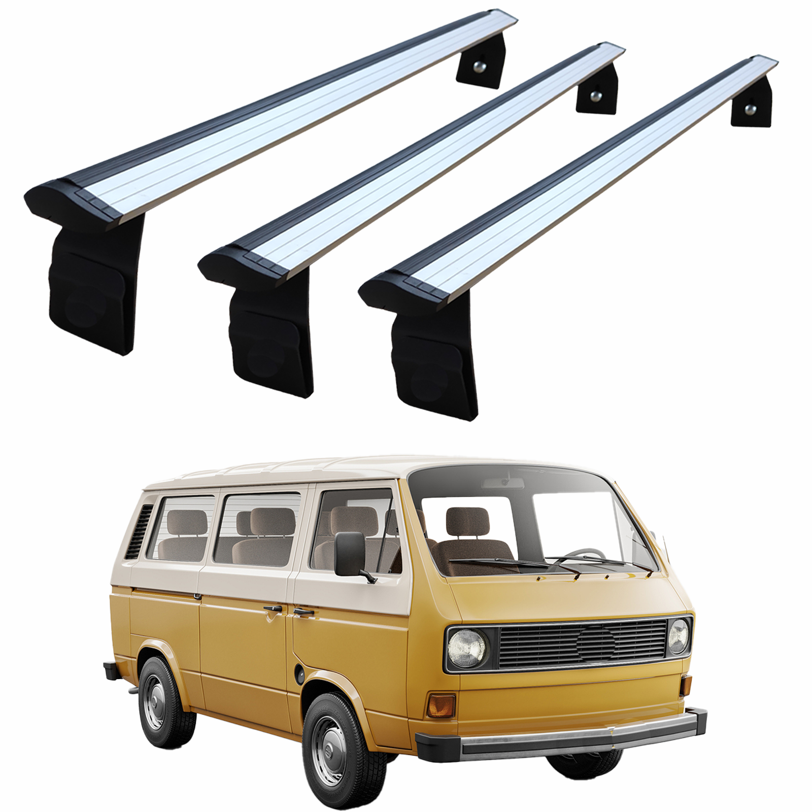 Volkswagen Transporter T3 1980-1990 Yagmur Oluklu Üst Tavan Taşıyıcı Ara Atkısı Paw Gri 3 Adet