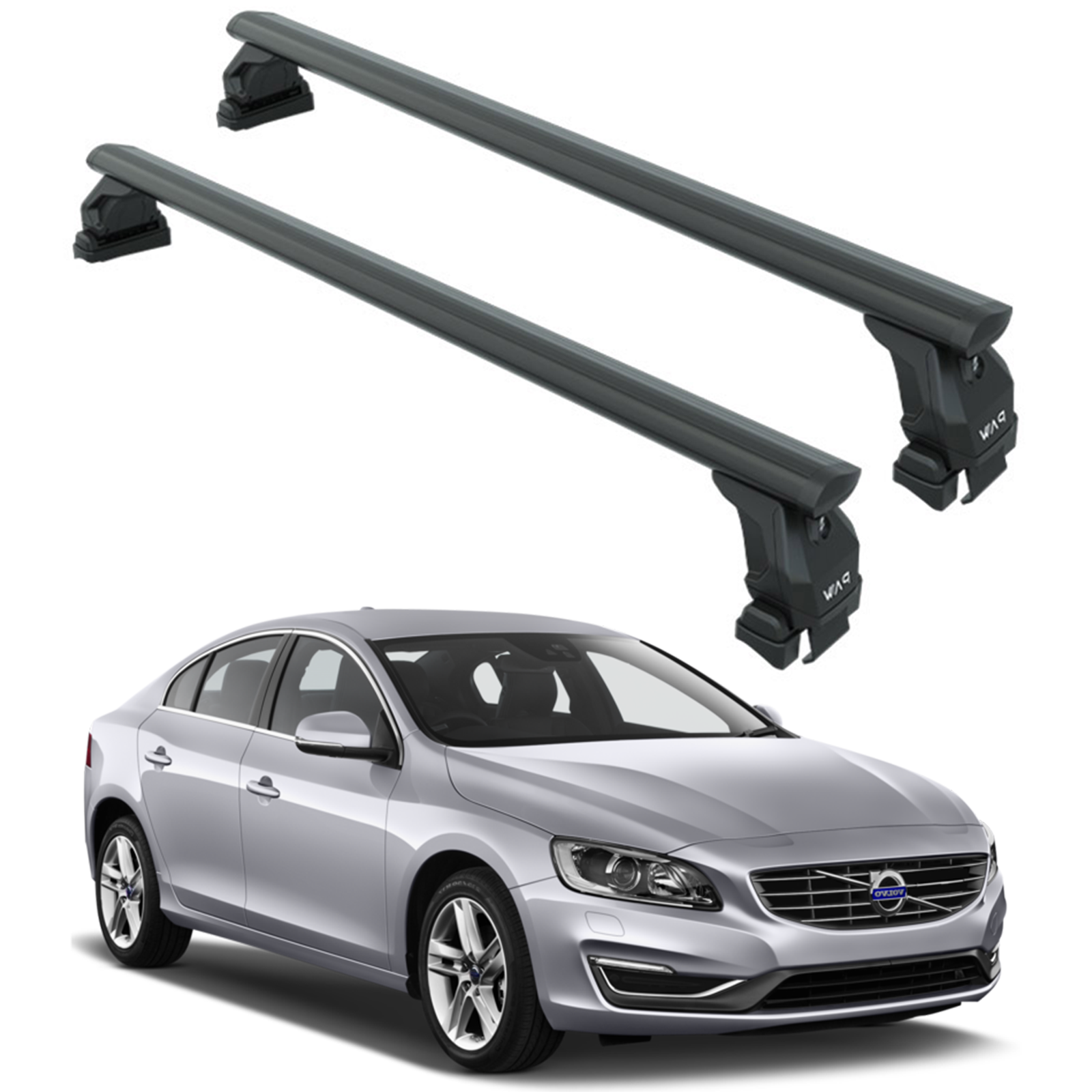 Volvo S60 2012-2018 Oluksuz Üst Tavan Portbagaj Taşıyıcı Ara Atkısı Toros Serisi Pro 4 Siyah