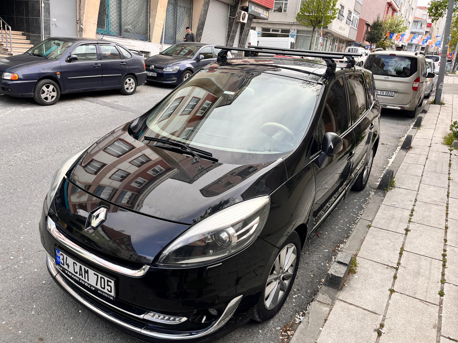 Renault Scenic 2016-2023 Oluksuz Üst Tavan Portbagaj Taşıyıcı Ara Atkısı Toros Serisi Pro 4 Siyah