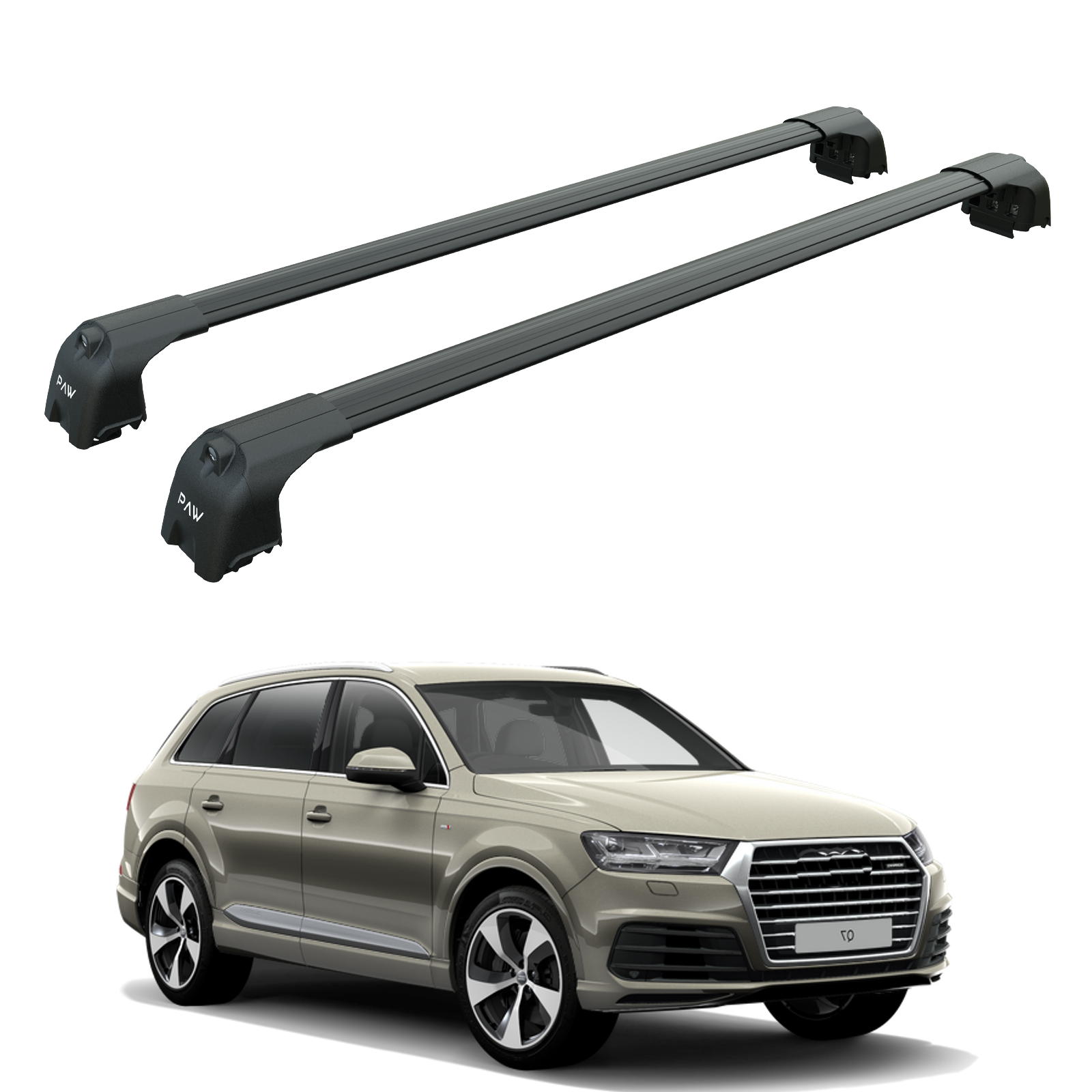 Audi Q7 2016-2025 Portbagaj Taşıyıcı Ara Atkisi - Ara Çubuk Paw Pro 2 Siyah