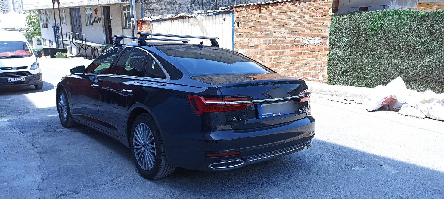 Audi A6 C8 Sedan 2018-2025 Oluksuz Üst Tavan Portbagaj Taşıyıcı Ara Atkısı Toros Serisi Pro 4 Siyah