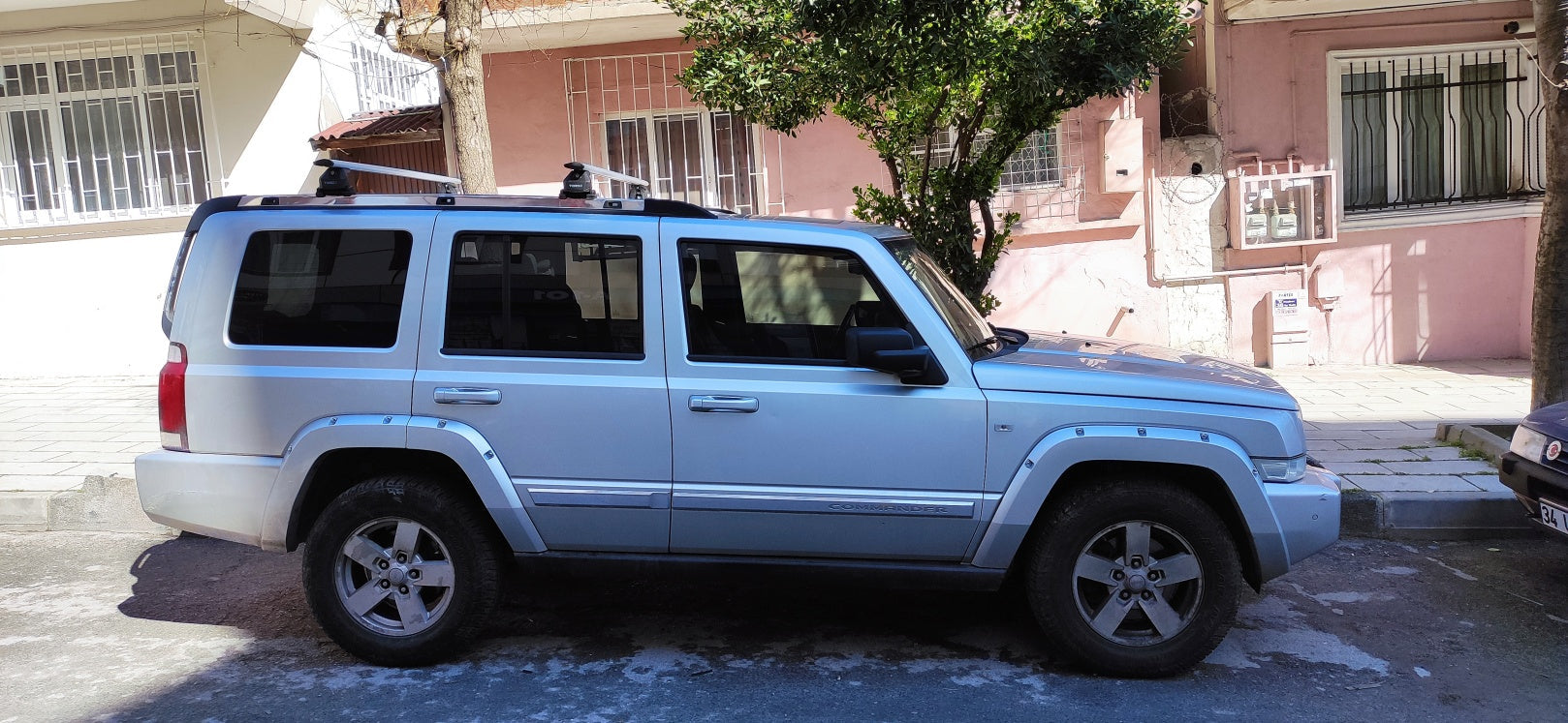 Jeep Commander XK 2006-2010 Tavan Taşıyıcı Ara Barlar Vidalı Montaj, Toros Fix Pro, Siyah