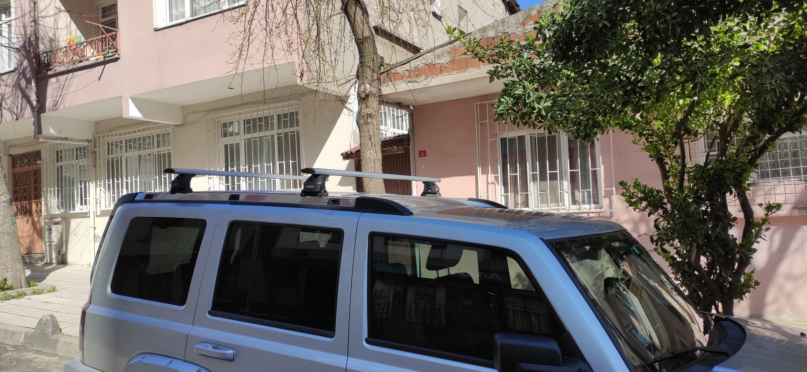 Jeep Commander XK 2006-2010 Tavan Taşıyıcı Ara Barlar Vidalı Montaj, Toros Fix Pro, Siyah