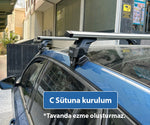 Skoda Fabia 2021-2025 Oluksuz Üst Tavan Portbagaj Taşıyıcı Ara Atkısı Toros Serisi Pro 4 Gri
