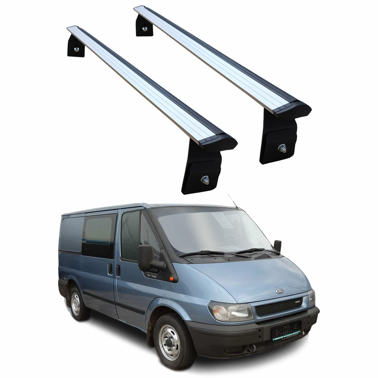 Ford Transit 2000-2013 Yagmur Oluklu Üst Tavan Taşıyıcı Ara Atkısı Paw Gri 2 Adet