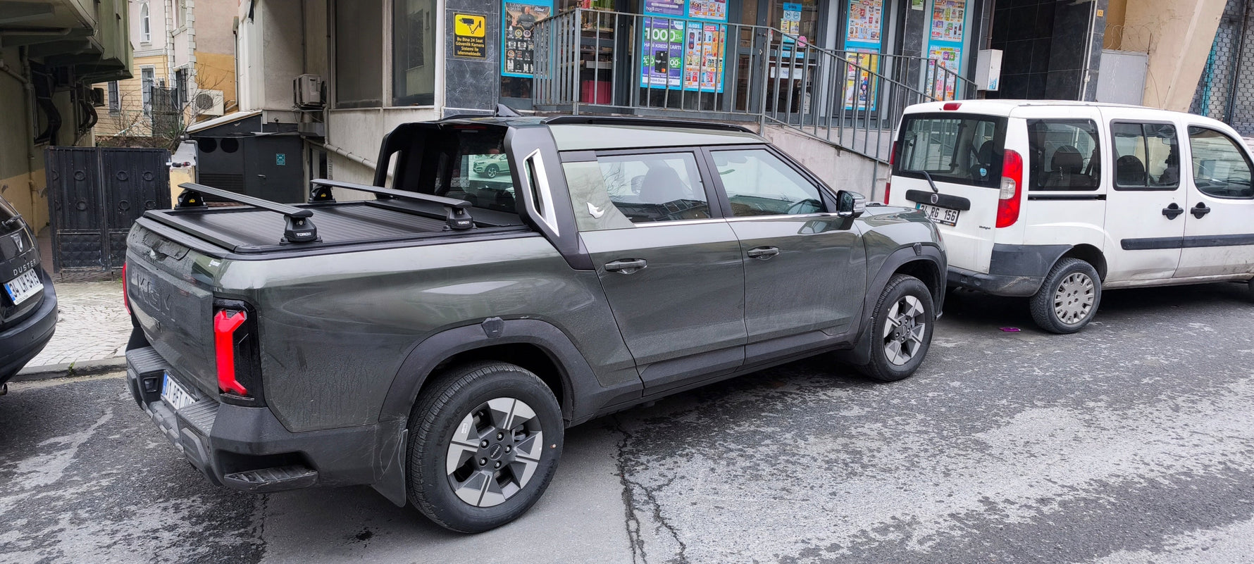 KGM Musso EV Kasa Üstü Bed Rack Taşıyıcı Bar Siyah | Kilitli Sistem | Vida Montajlı