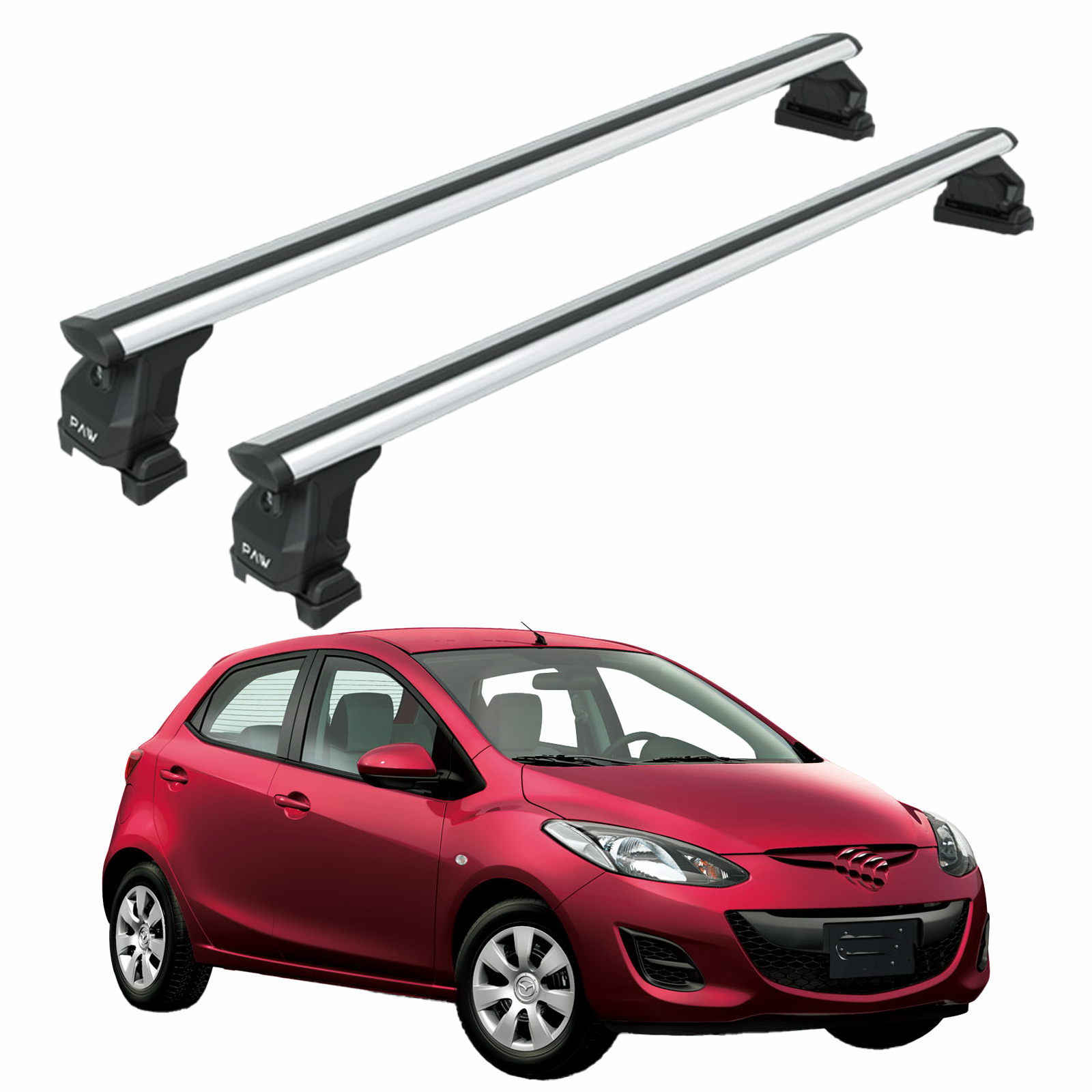 Mazda 2 Series 2007-2015 Tavan Taşıyıcı Ara Barlar – Vidalı Montaj