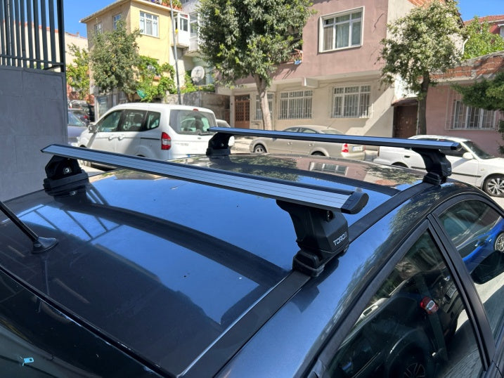 Renault Megane 2 2002-2009 Tavan Taşıyıcı Ara Barlar Vidalı Montaj, Toros Fix Pro, Siyah