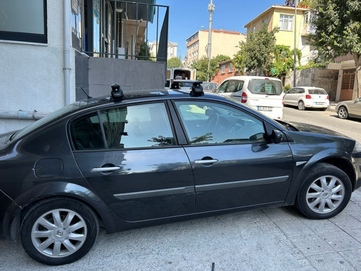 Renault Megane 2 2002-2009 Tavan Taşıyıcı Ara Barlar Vidalı Montaj, Toros Fix Pro, Siyah