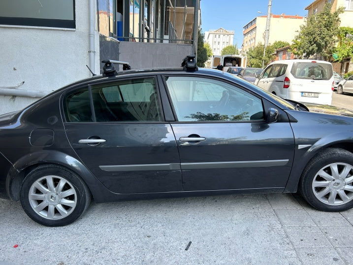 Renault Megane 2 2002-2009 Tavan Taşıyıcı Ara Barlar Vidalı Montaj, Toros Fix Pro, Siyah