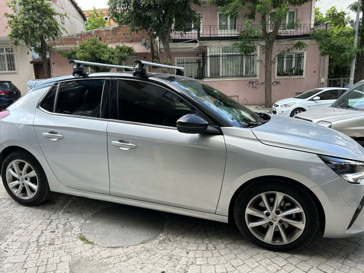 Opel Corsa F (2019-2025) Oluksuz Tavan Portbagaj Taşıyıcı Ara Atkısı, Toros Serisi Pro 4, Siyah