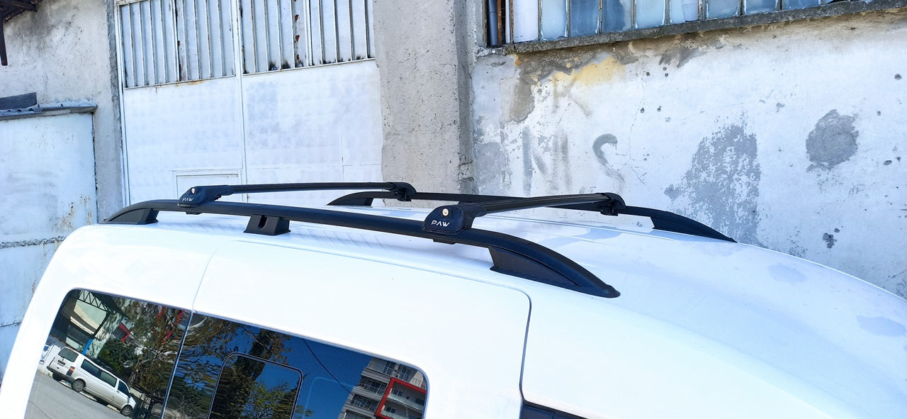 Volkswagen Caddy Iıı 2003-2019 Araç Üstü Alüminyum Tavan Yan Rayları Plus Serisi - Gri
