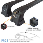 Paw Citroen C4 Picasso Uyumlu Portbagaj Ara Atkı Tavan Barı (2007-2013) Pro 3 Gri