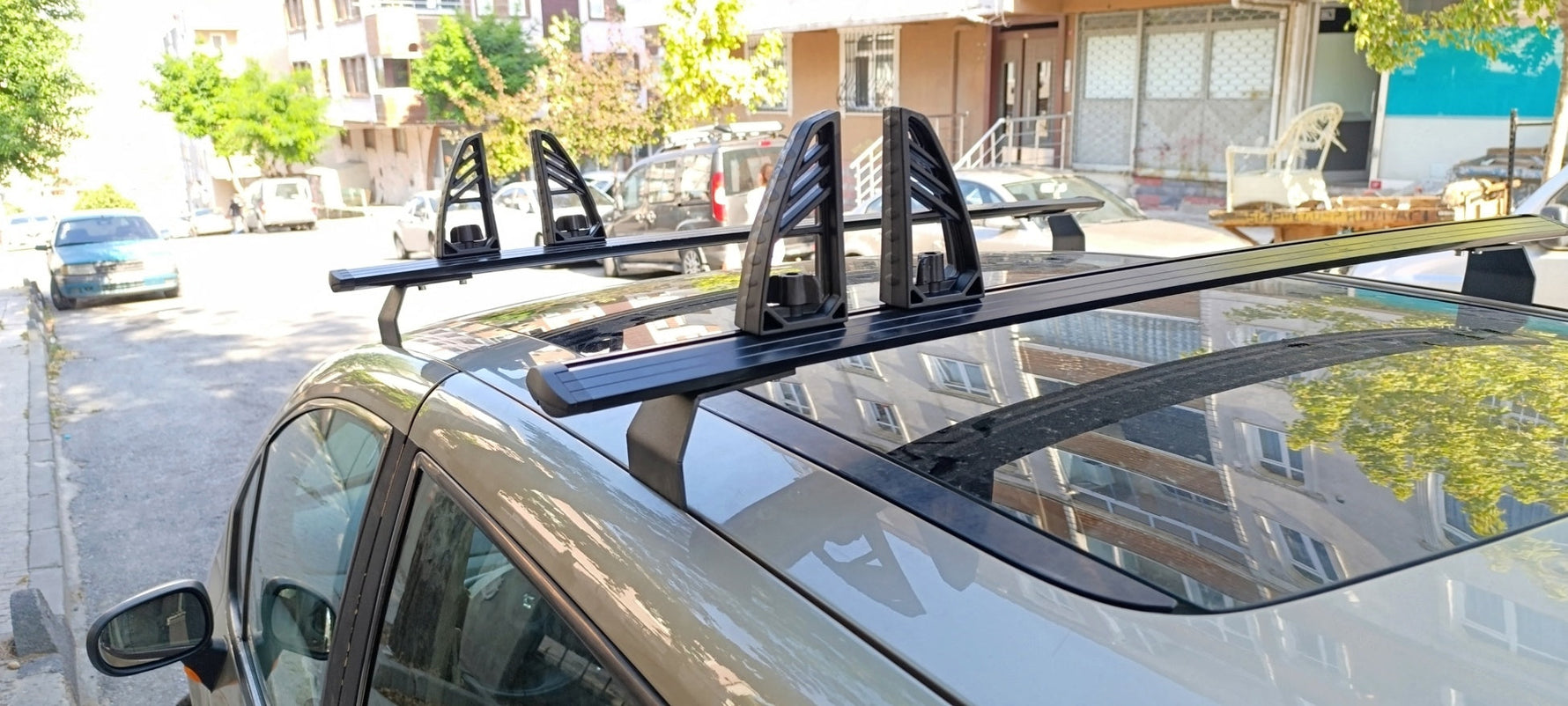 Renault Modus 2004-2012 Tavan Taşıyıcı Ara Barlar Vidalı Montaj, Toros Fix Pro, Gri