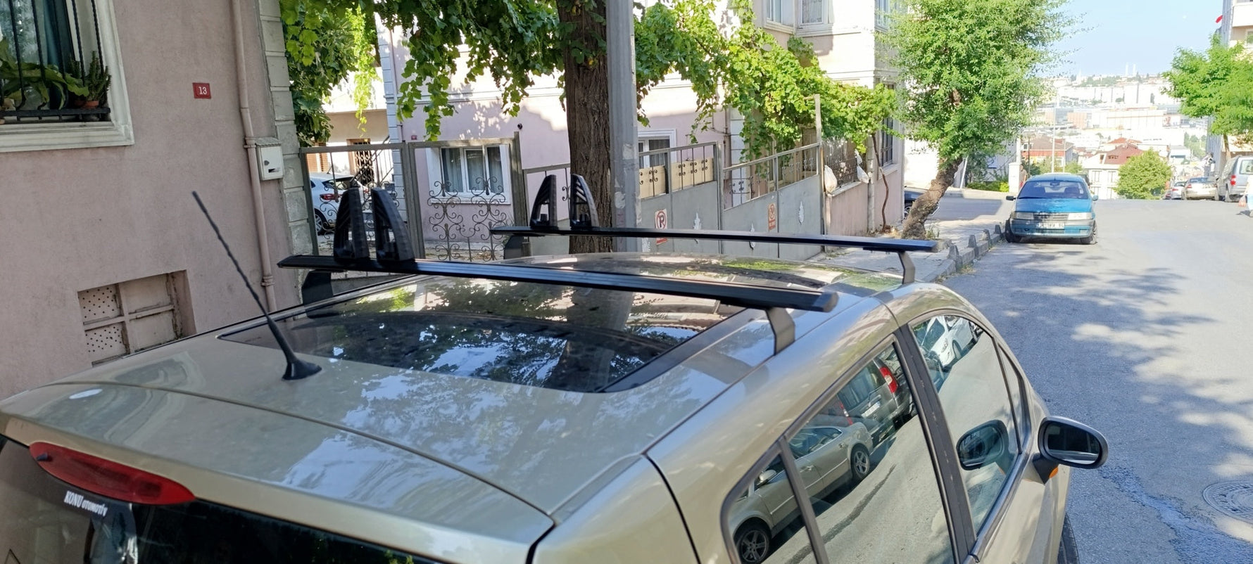 Renault Modus 2004-2012 Tavan Taşıyıcı Ara Barlar Vidalı Montaj, Toros Fix Pro, Gri