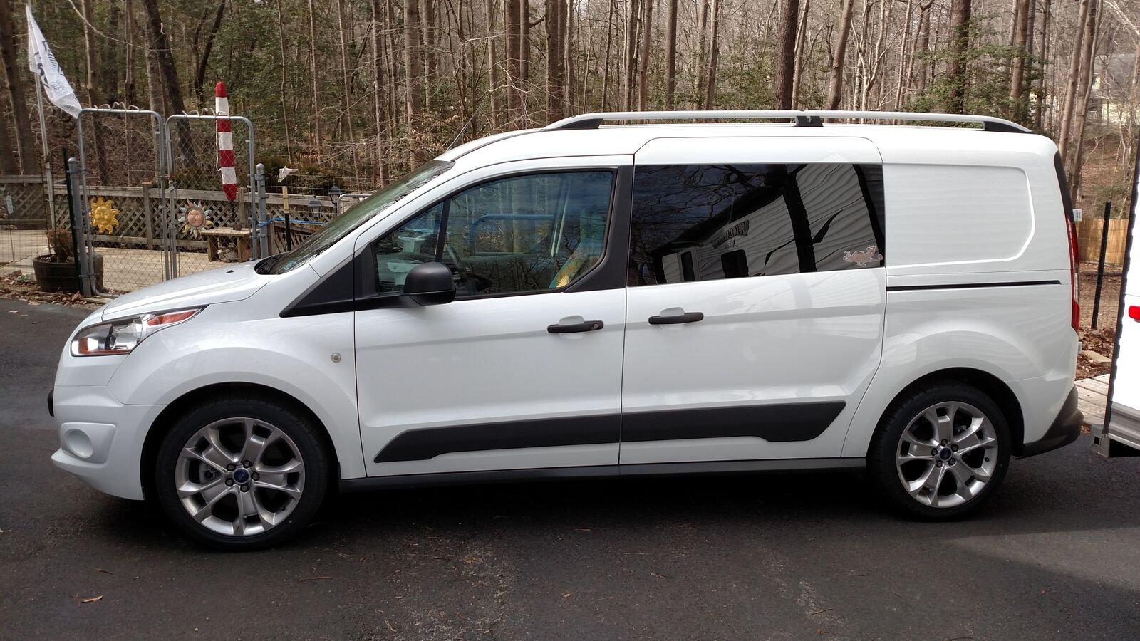 Ford Transit Connect 2013-2024 Kısa Şase Van Araç Üstü Alüminyum Tavan Yan Rayları Plus Serisi - Siyah
