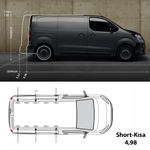 Fiat Scudo Kısa (2021-2025) Alüminyum Tavan Rayları, Plus Serisi - Siyah