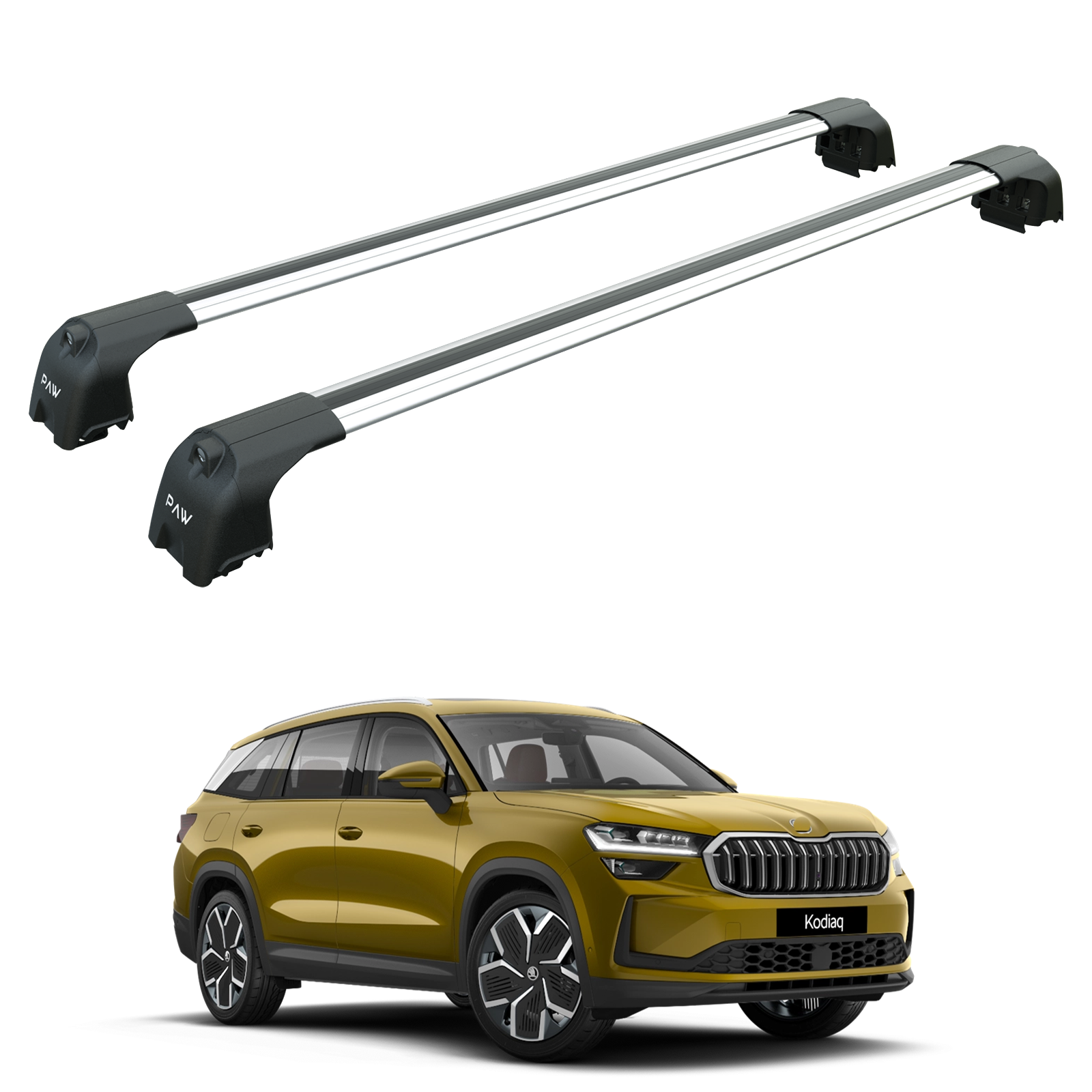 Skoda Kodiaq 2024-2025 Portbagaj Taşıyıcı Ara Atkisi - Ara Çubuk Paw Pro 2 Gri