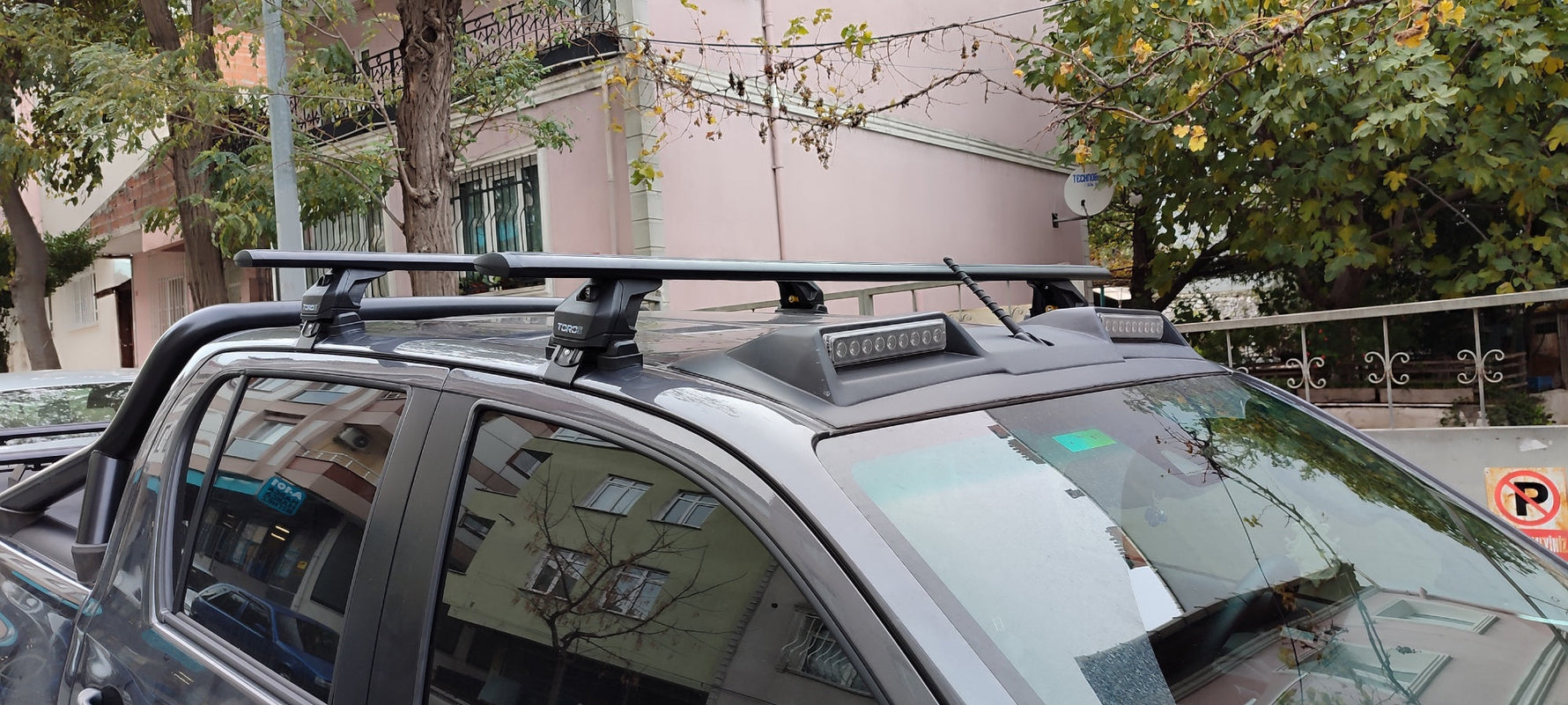 Ford Ranger 2011-2019 Oluksuz Üst Tavan Portbagaj Taşıyıcı Ara Atkısı Toros Serisi Pro 4 Siyah