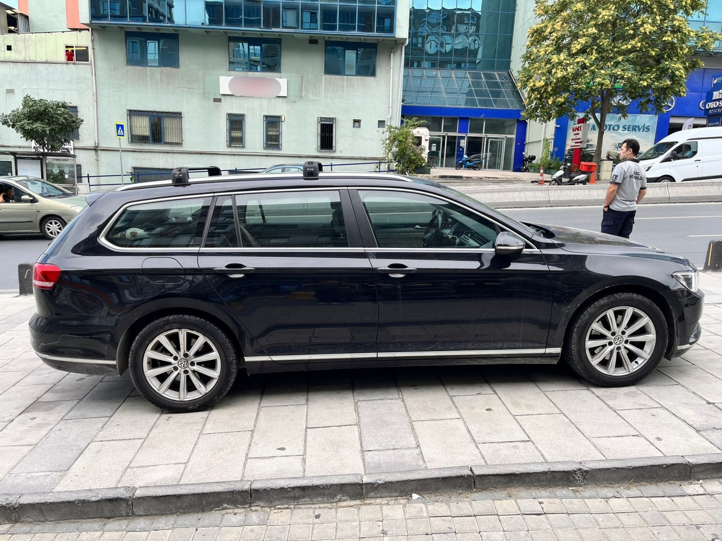Volkswagen Passat Variant B8 2015-2023 Portbagaj Taşıyıcı Ara Atkisi - Ara Çubuk Paw Pro 2 Gri