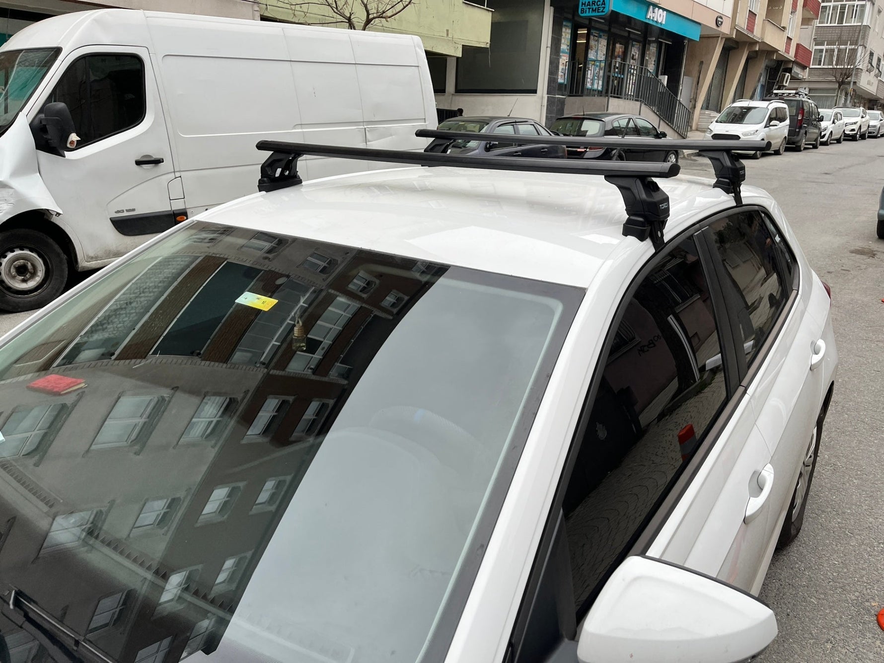 Volkswagen Polo 5D 2009-2014 Oluksuz Üst Tavan Portbagaj Taşıyıcı Ara Atkısı Toros Serisi Pro 4 Siyah